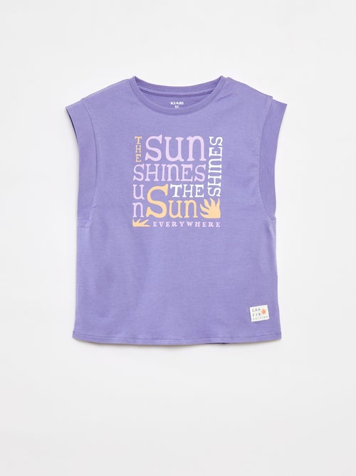 T-shirt sans manches - Grafik Edition - Kiabi