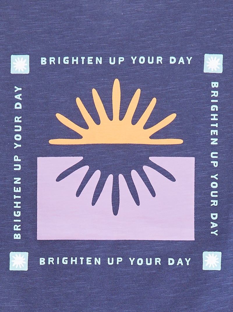 T-shirt sans manches - Grafik Edition BLEU - Kiabi