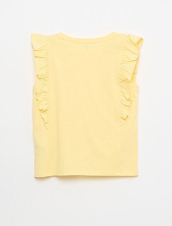 T-shirt sans manches à volants