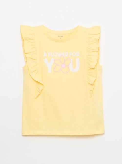 T-shirt sans manches à volants - Kiabi