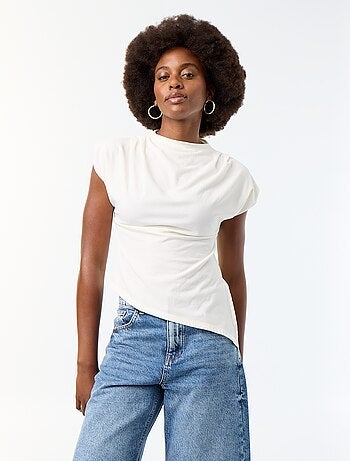 T-shirt sans manches asymétrique