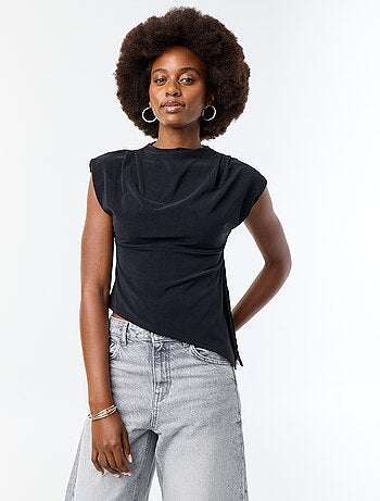 T-shirt sans manches asymétrique