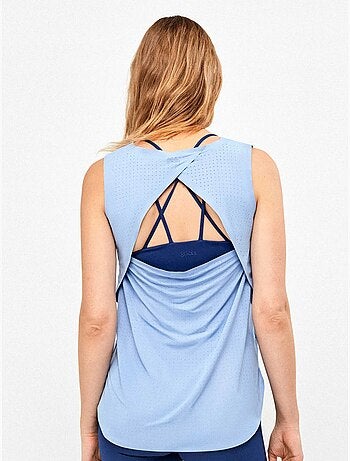 T-shirt sans manches avec dos ouvert