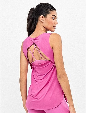 T-shirt sans manches avec dos ouvert