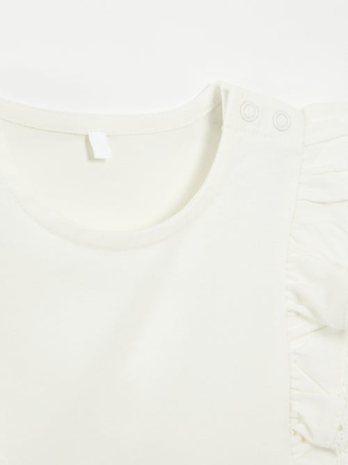 T-shirt sans manches avec volants - collection facile à enfiler - Kiabi