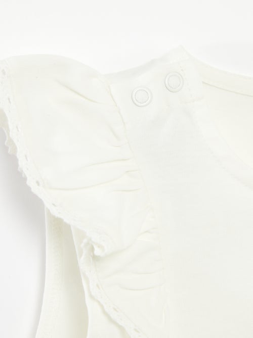 T-shirt sans manches avec volants - So Easy - Kiabi