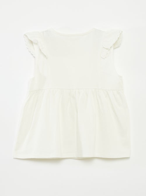 T-shirt sans manches avec volants - So Easy - Kiabi