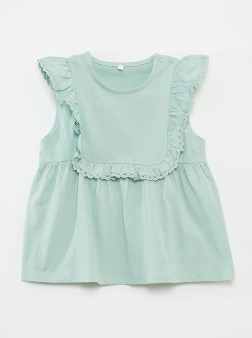 T-shirt sans manches avec volants - So Easy - Kiabi