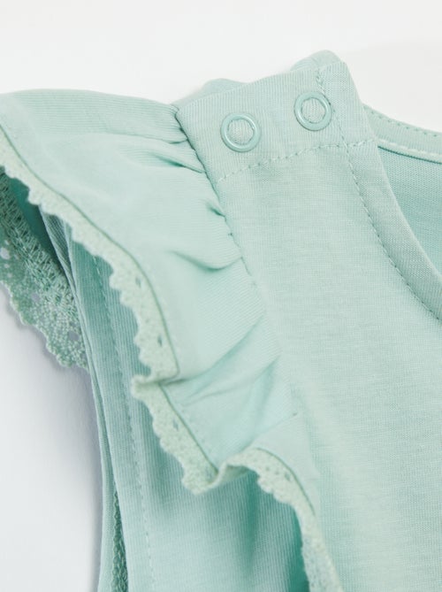 T-shirt sans manches avec volants - So Easy - Kiabi