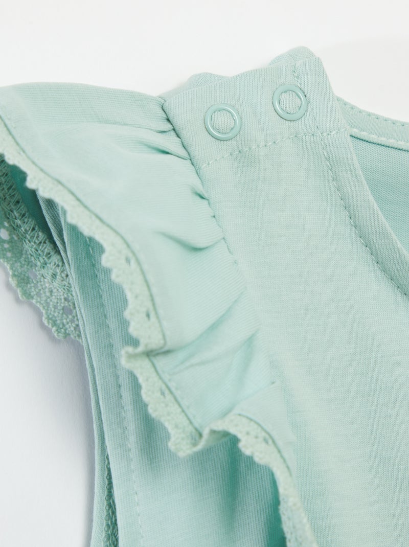 T-shirt sans manches avec volants - So Easy VERT - Kiabi