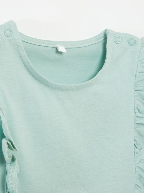 T-shirt sans manches avec volants - So Easy - Kiabi