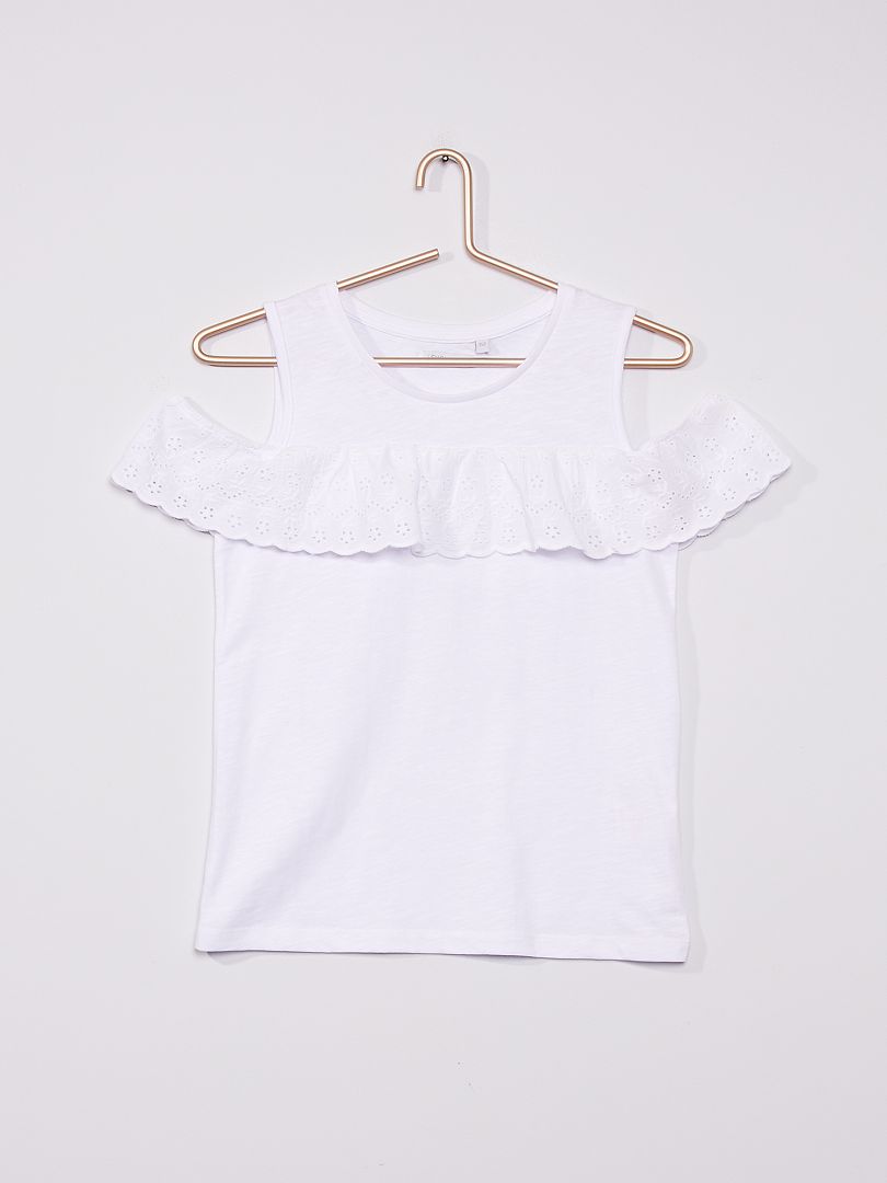 T-shirt sans manches blanc - Kiabi