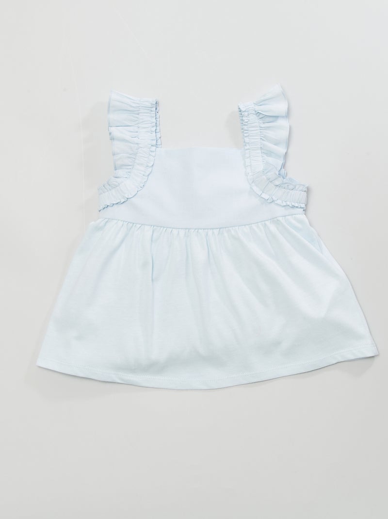 T-shirt sans manches Bleu - Kiabi