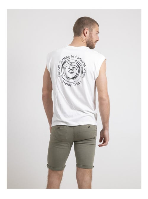T-shirt sans manches col rond pur coton NEGAK - Kiabi