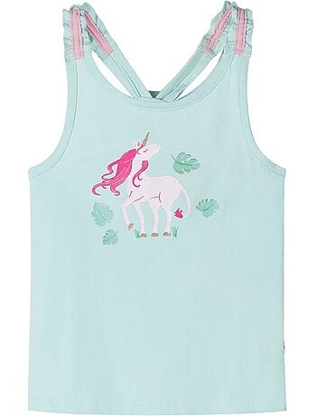 T-shirt sans manches coton imprimé licorne - vidaxl