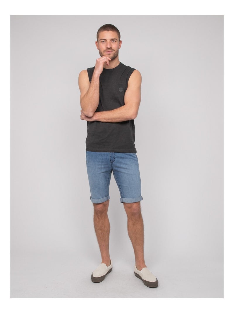 T-shirt sans manches coton NEGABINO Gris - Kiabi