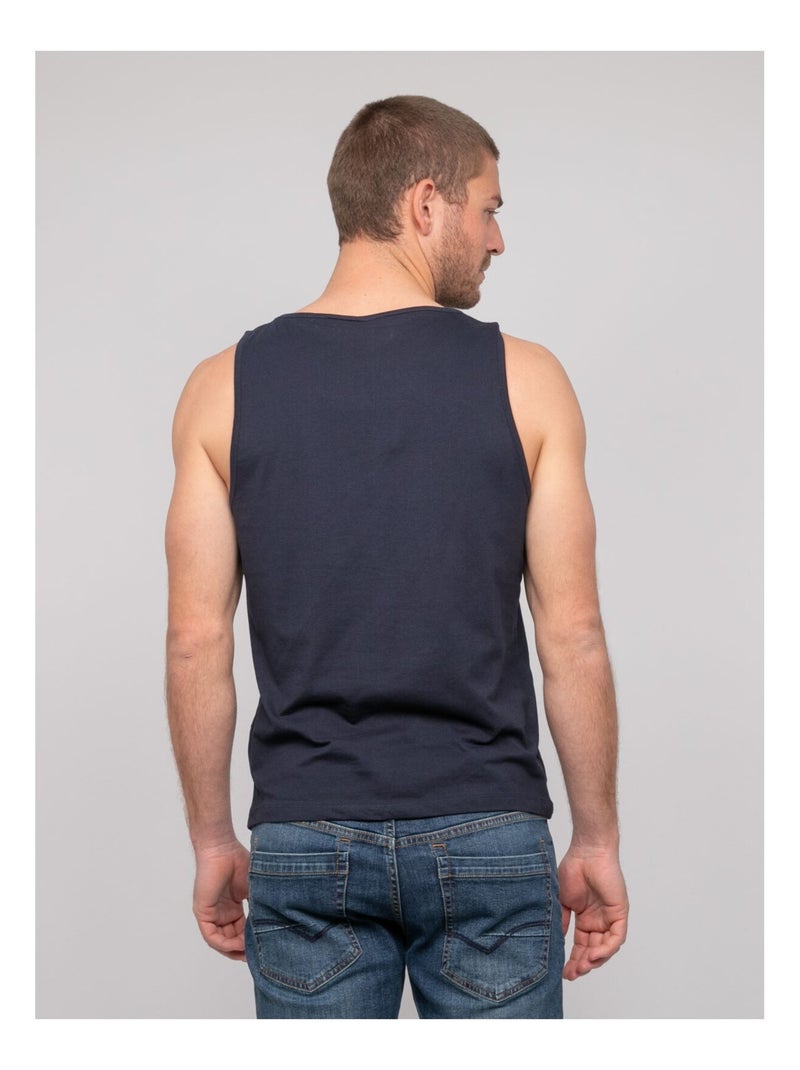 T-shirt sans manches coton NINATION Bleu marine - Kiabi