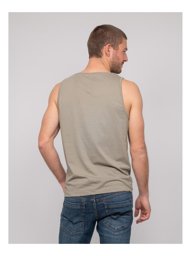 T-shirt sans manches coton NINATION Kaki - Kiabi