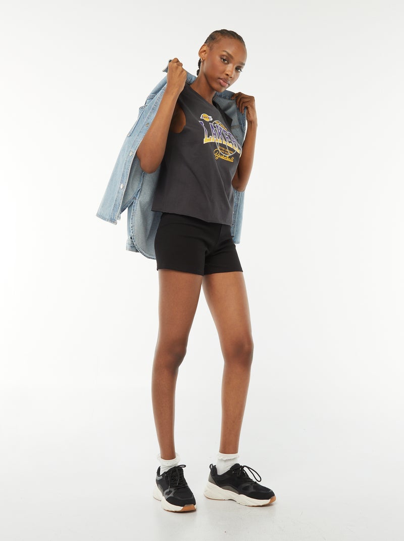 T-shirt sans manches croppped 'Lakers' 'NBA' NOIR - Kiabi