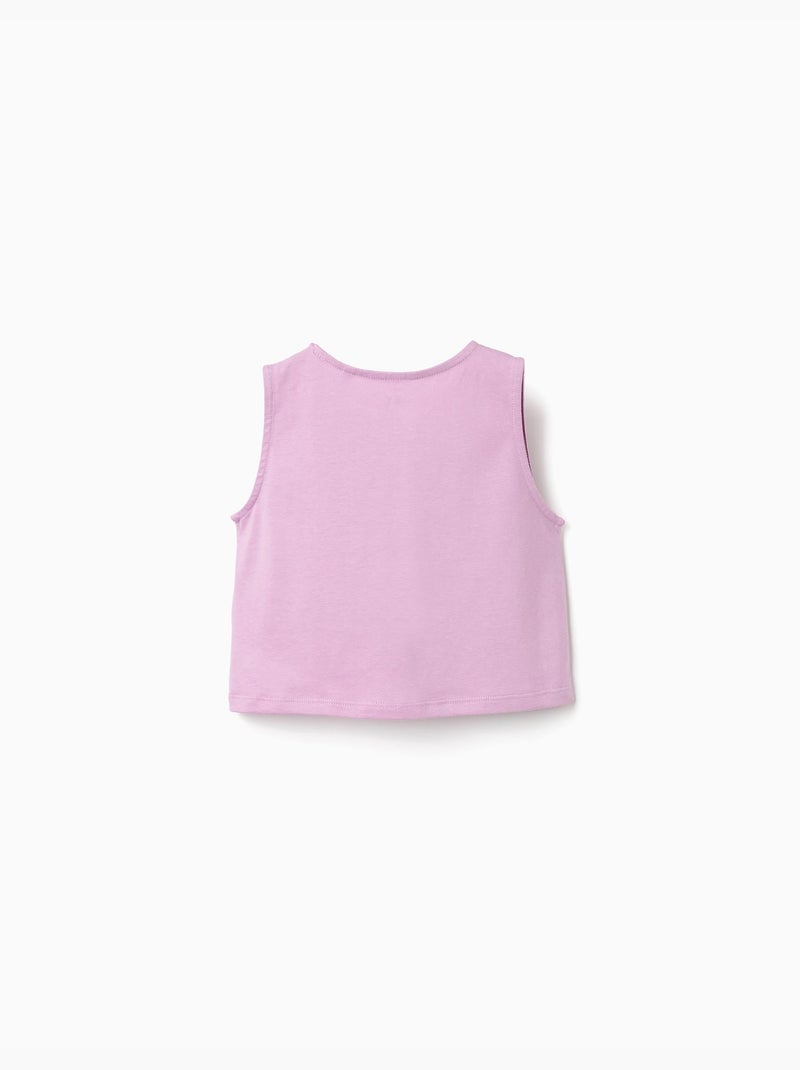 T-shirt sans manches en coton avec imprimé N/A - Kiabi