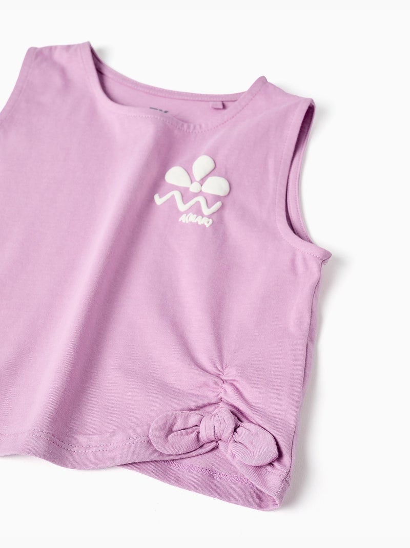 T-shirt sans manches en coton avec imprimé N/A - Kiabi
