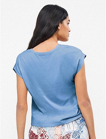 T-shirt sans manches en couleur bleue