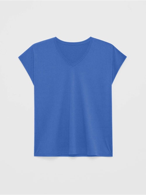 T-shirt sans manches en couleur bleue - Kiabi T-shirt sans manches en couleur bleue - Kiabi
