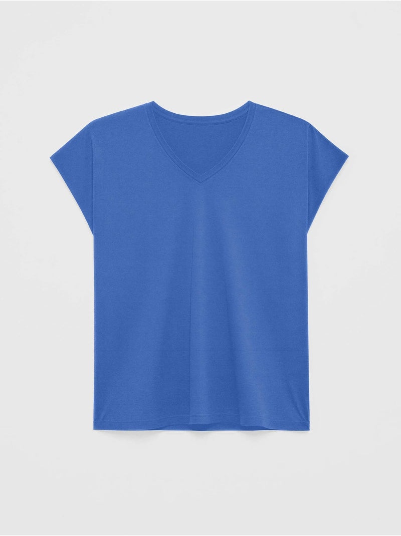 T-shirt sans manches en couleur bleue Bleu - Kiabi
