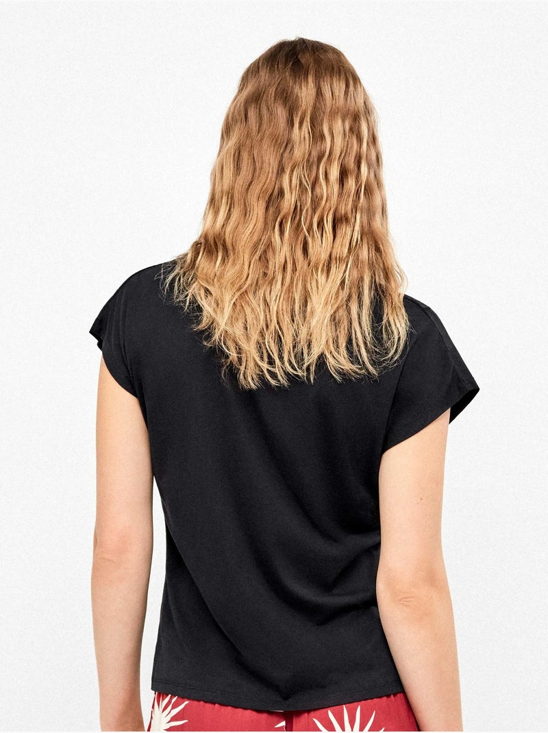 T-shirt sans manches en couleur bleue Noir - Kiabi