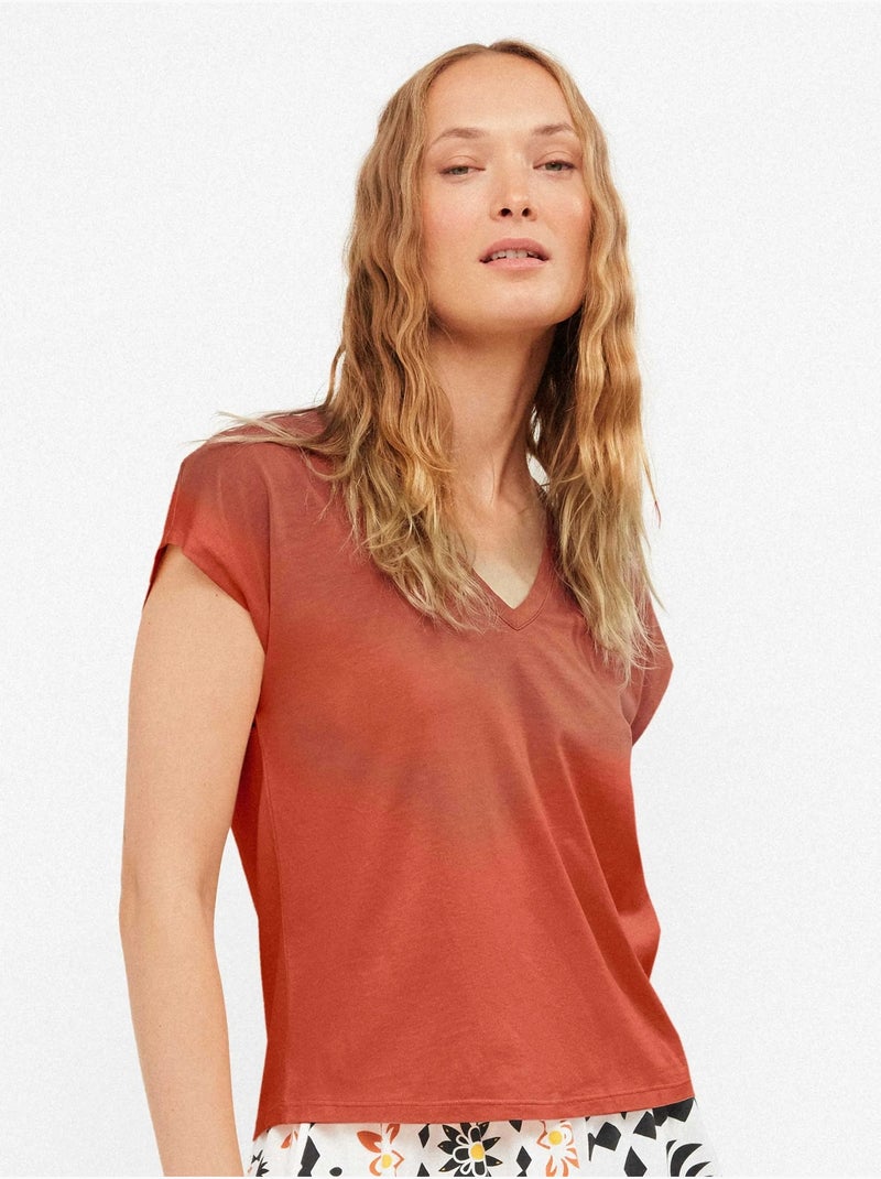 T-shirt sans manches en couleur bleue Terracotta - Kiabi