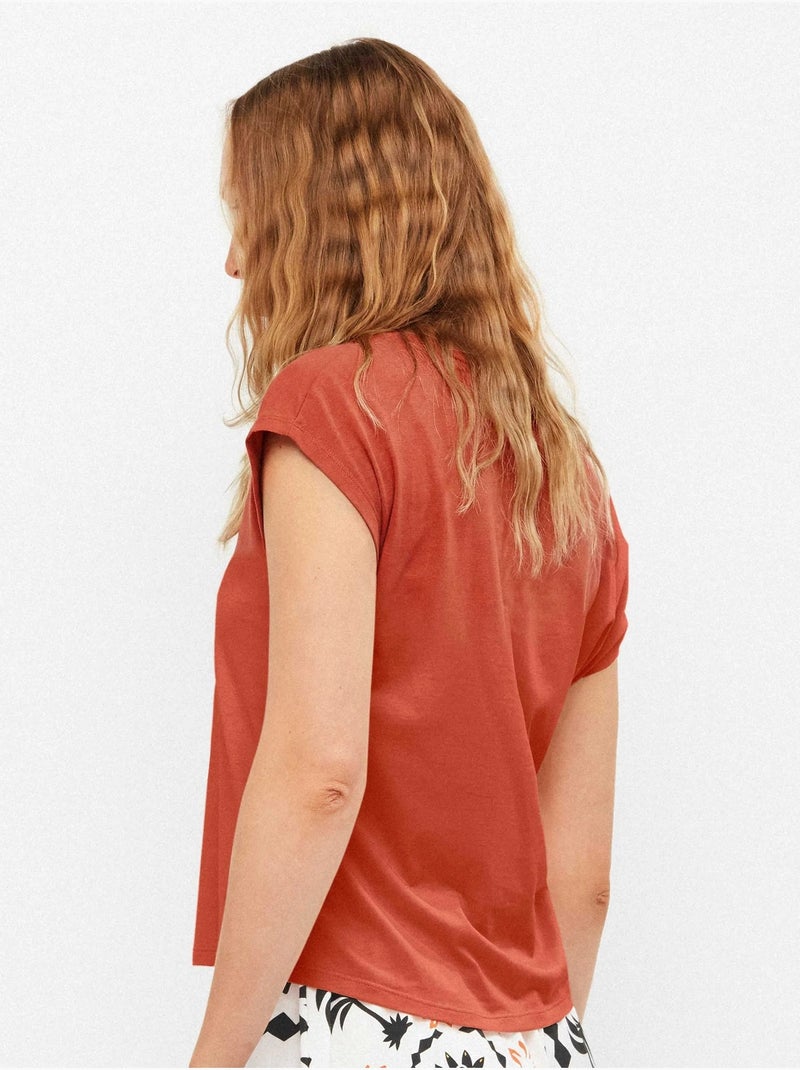 T-shirt sans manches en couleur bleue Terracotta - Kiabi