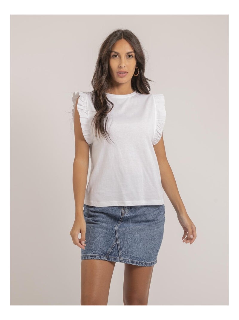 T-shirt sans manches FALONNE Blanc - Kiabi