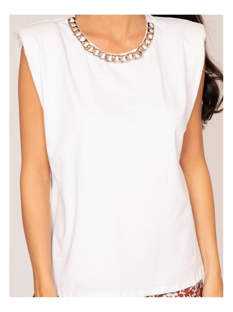 T-shirt sans manches FEMA Blanc - Kiabi