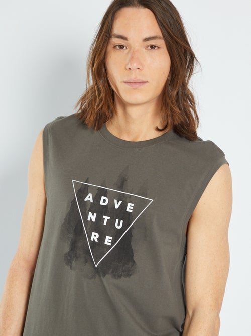 T-shirt sans manches imprimé - Kiabi