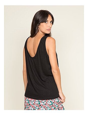 T-shirt sans manches lin FLERON