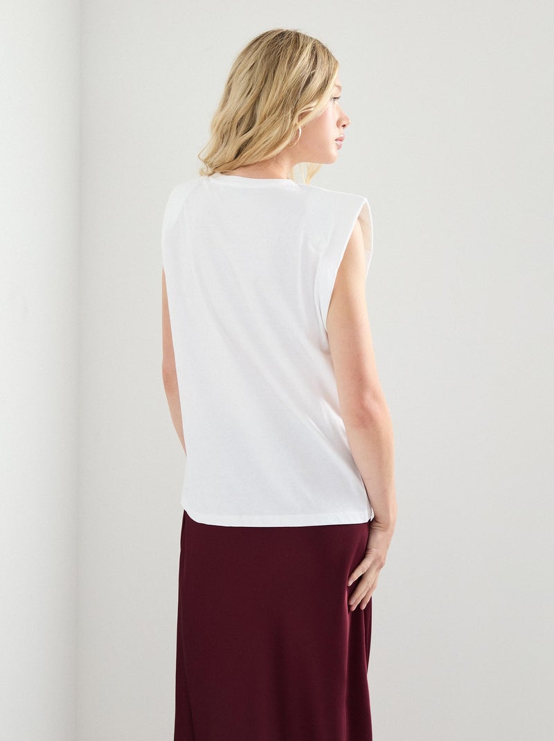 T-shirt sans manches, MO Fashion Blanc - Kiabi