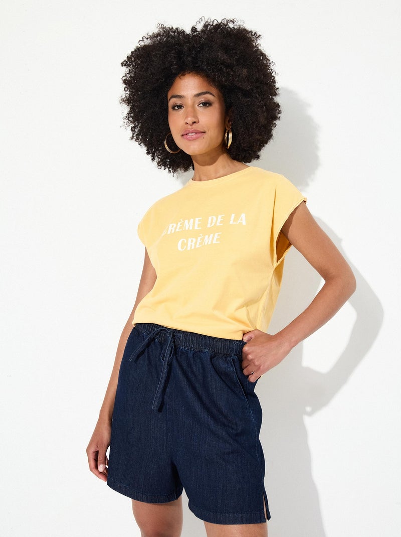 T-shirt sans manches MO Fashion Jaune - Kiabi