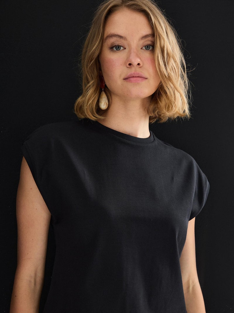 T-shirt sans manches, MO Fashion Noir - Kiabi