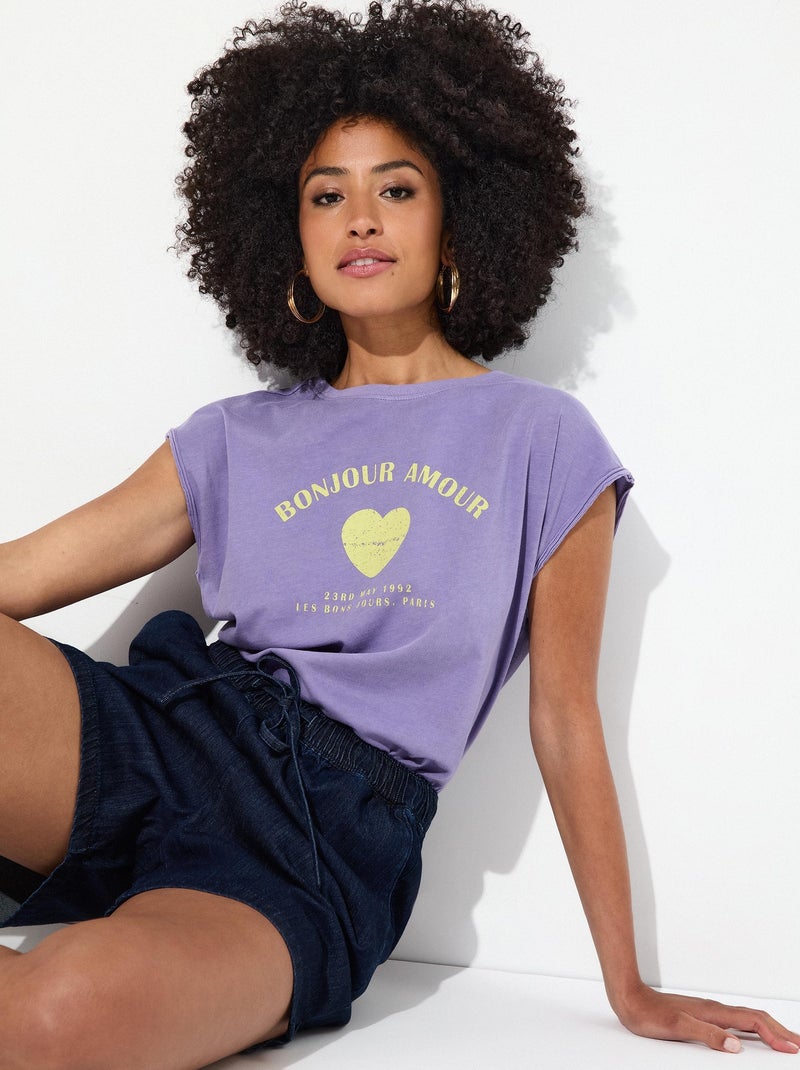 T-shirt sans manches MO Fashion Violet - Kiabi