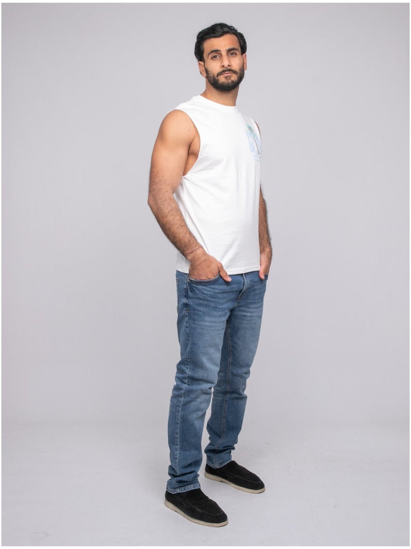 T-shirt sans manches NALPATE Ecru - Kiabi