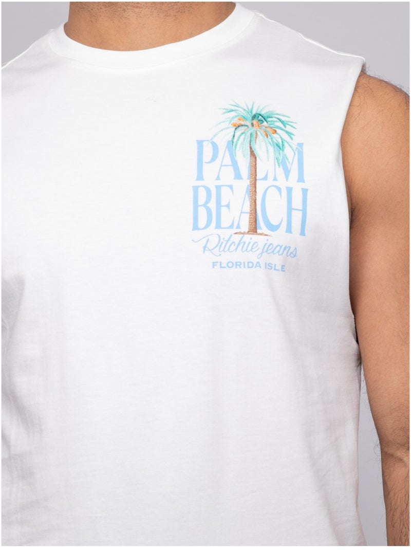 T-shirt sans manches NALPATE Ecru - Kiabi