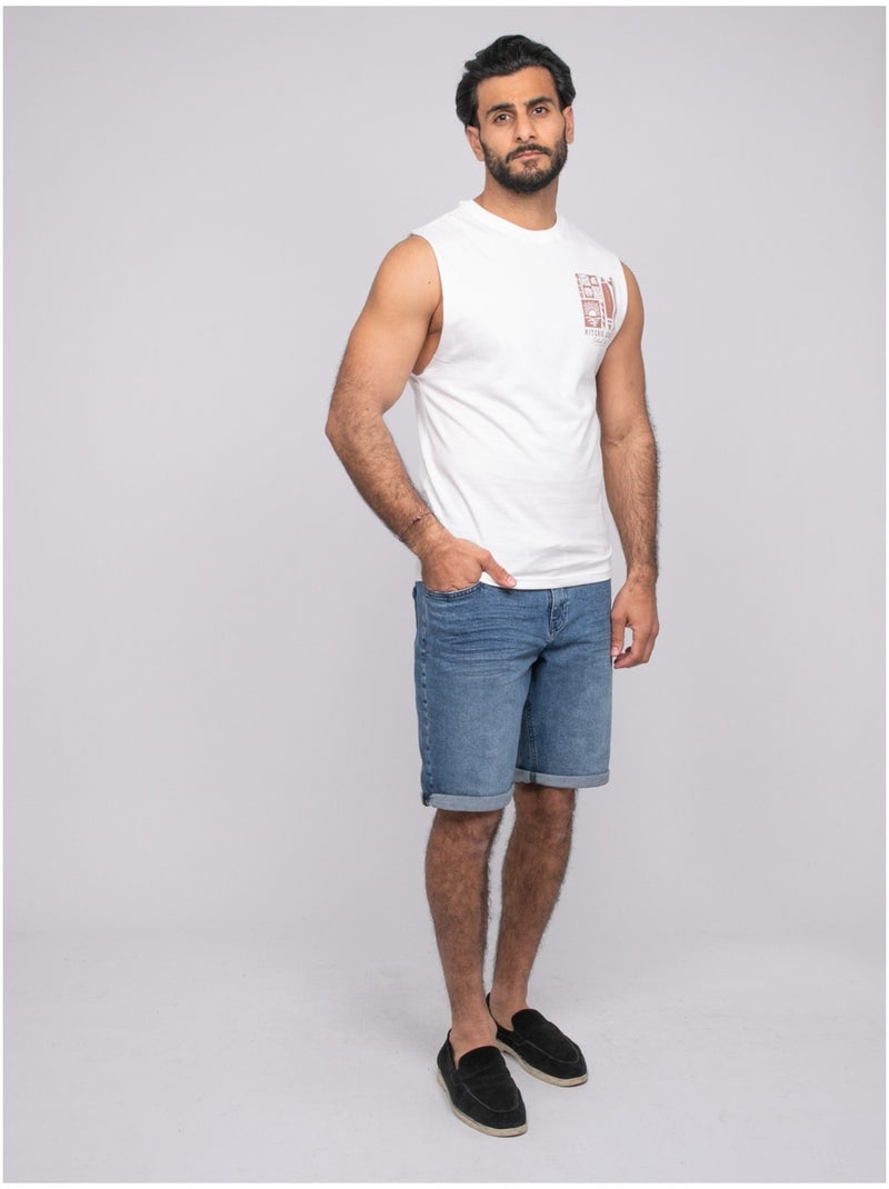 T-shirt sans manches NIPOLYTE Ecru - Kiabi