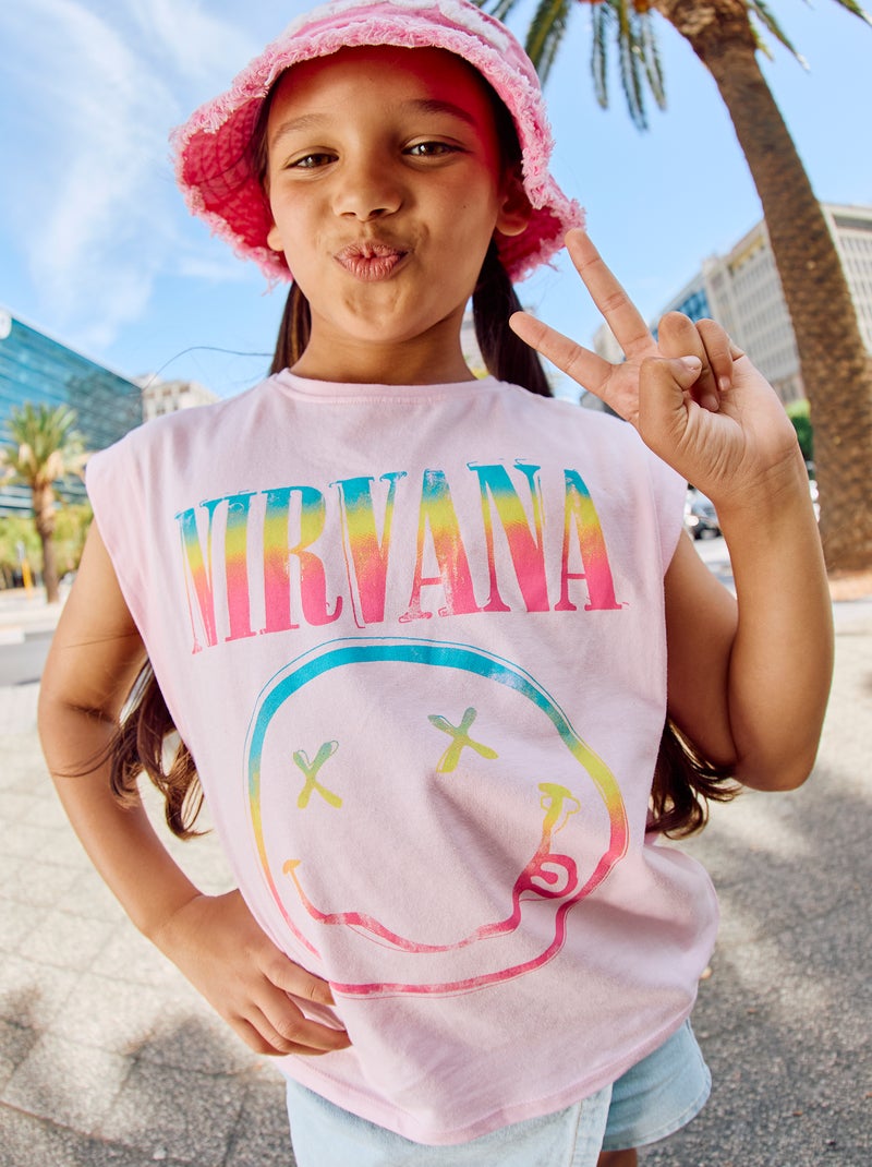 T-shirt sans manches 'Nirvana' ROSE - Kiabi