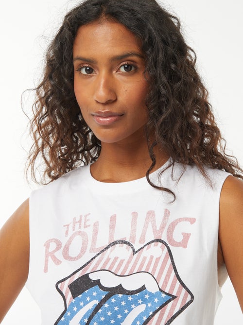 T-shirt sans manches 'Rolling Stones' - Kiabi