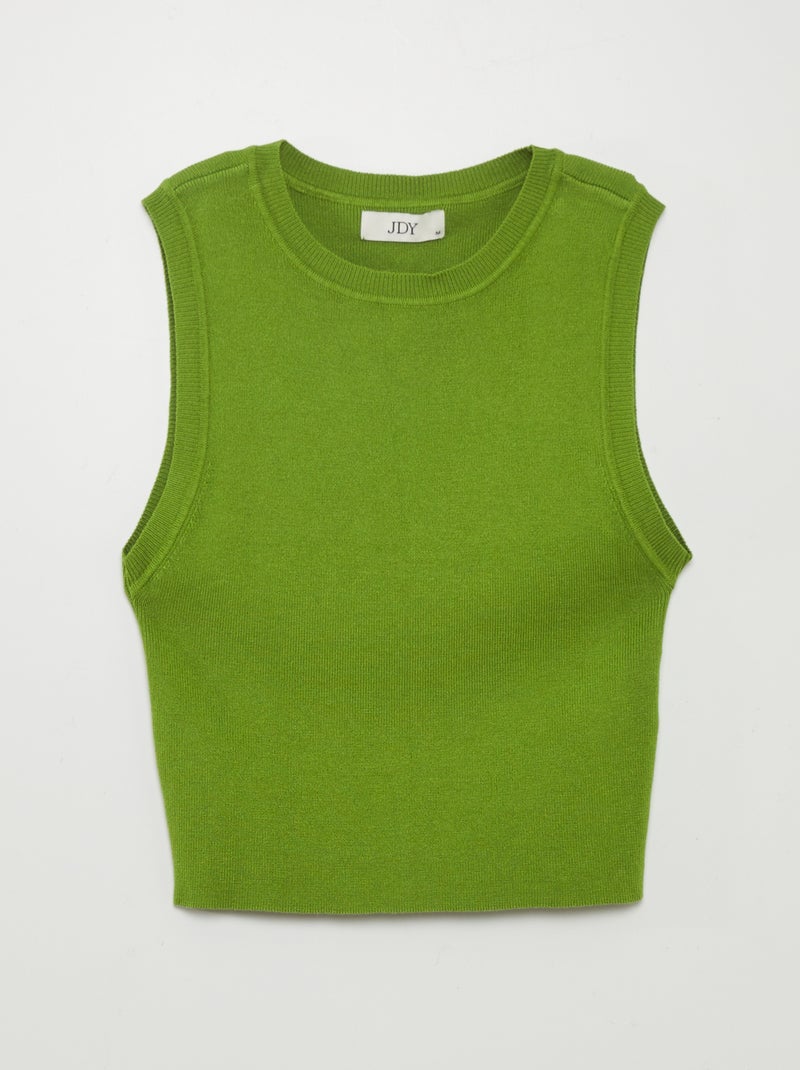 T-shirt sans manches Vert - Kiabi