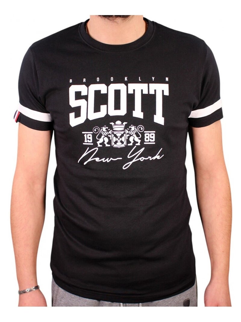 T-shirt Scott Homme Noir Noir - Kiabi