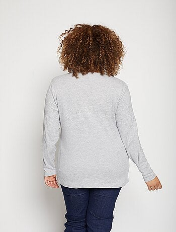 T-shirt sérigraphie fantaisie pailleté