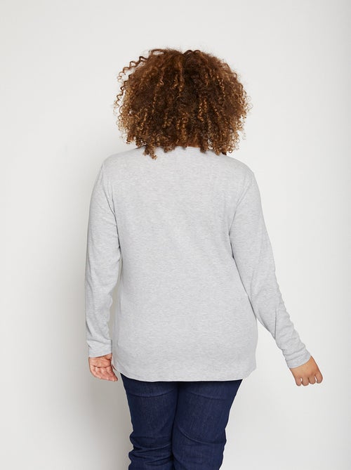 T-shirt sérigraphie fantaisie pailleté - Kiabi