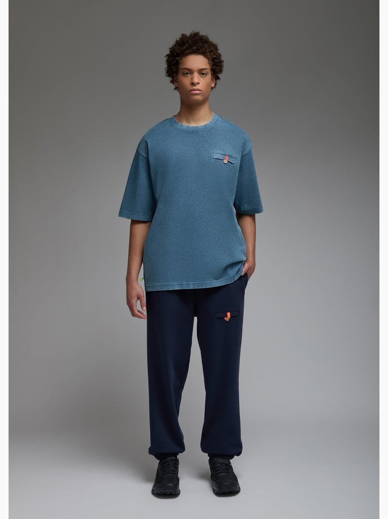 T-shirt shiba   (acid washed) homme - sae paris Bleu - Kiabi