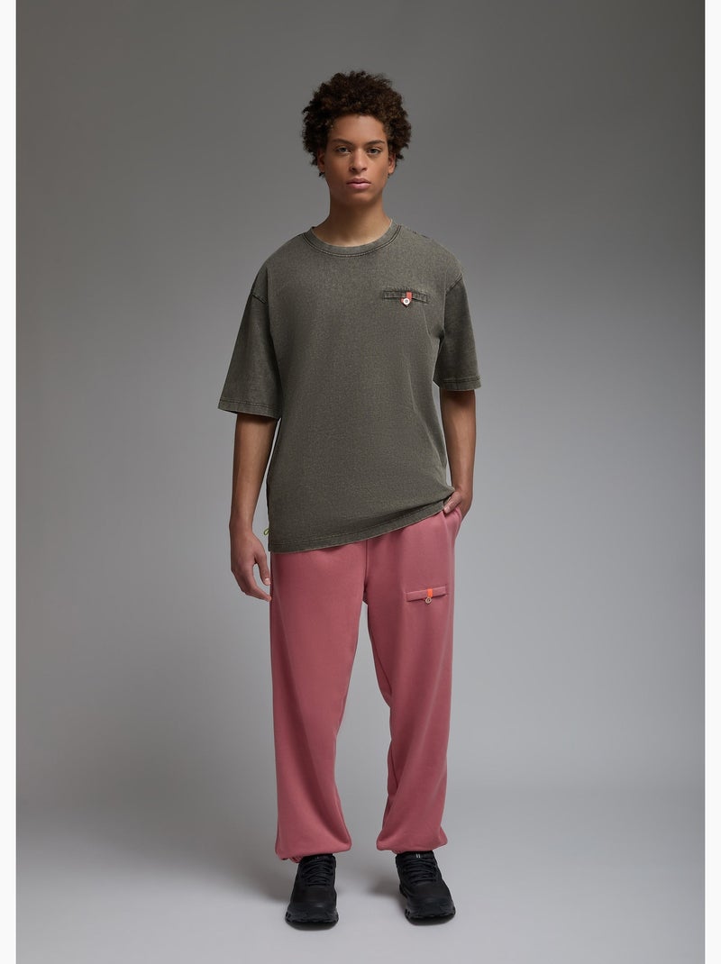 T-shirt shiba  (acid  washed) homme - sae paris Kaki - Kiabi